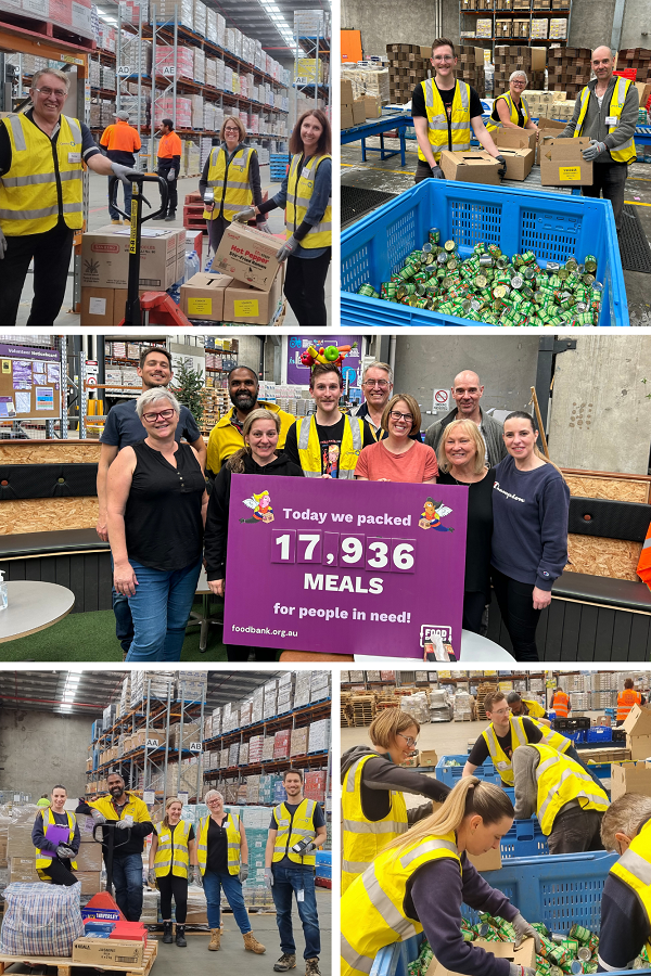 Qenos help out at Foodbank